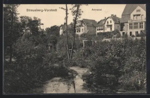 AK Strausberg-Vorstadt, Annatal, Partie am Bach