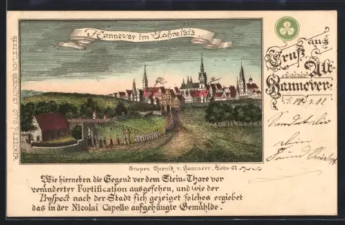 AK Hannover, Historisches Stadtansicht