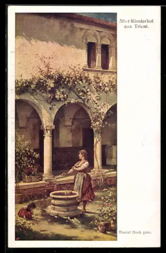 Künstler-AK Trient, Alter Klosterhof