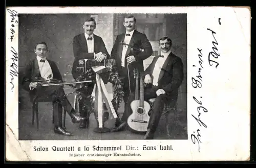 AK Salon Quartett a la Schrammel, Musiker mit Instrumenten