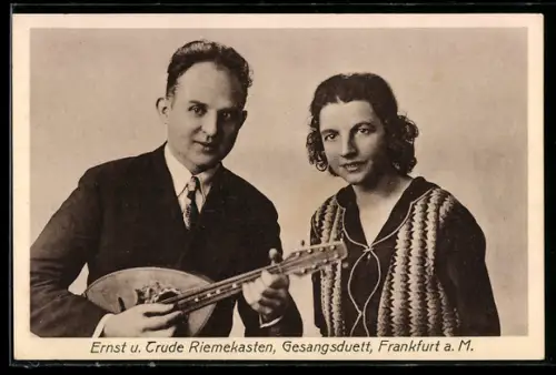 AK Frankfurt a. M., Ernst und Trude Riemekasten, Gesangsduett