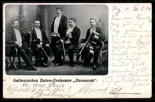 AK Italienisches Salon-Orchester Boccaccio, Musiker