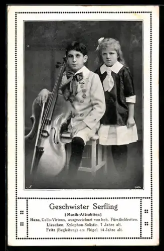 AK Xylophon-Solistin Lieschen und ihr Bruder Fritz Serfling