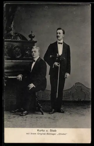 AK Musiker Kurtz und Stab mit ihren Instrumenten
