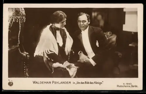 AK Um das Bild des Königs, Filmszene mit Waldemar Psylander