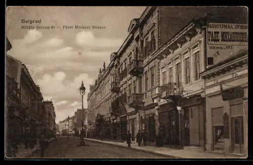 AK Belgrad, Mihály herceg-út - Fürst Michael Strasse