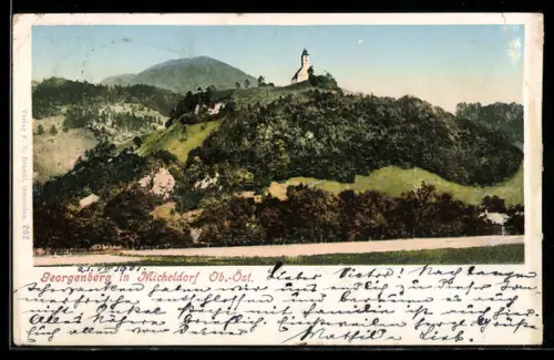 AK Micheldorf /O.-Oe., Georgenberg, Blick zur Kirche