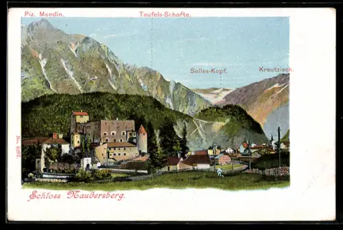 AK Naudersberg, Schloss, Teufels-Scharte, Kreutzisch