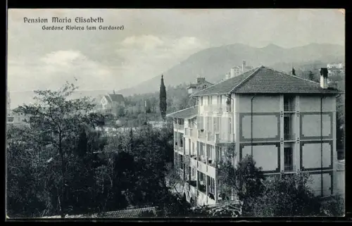 AK Gardone-Riviera, Blick auf die Hotel-Pension Maria Elisabeth