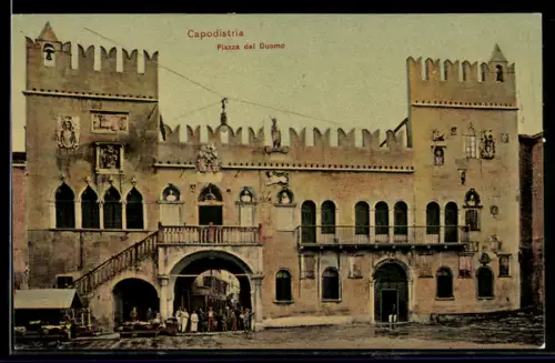AK Capodistria, Piazza del Duomo, Domplatz