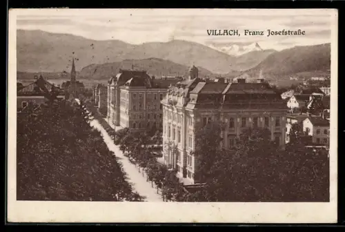AK Villach, Wohnhäuser in der Franz Josefstrasse