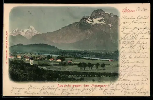 AK Aigen, Aussicht gegen den Watzmann