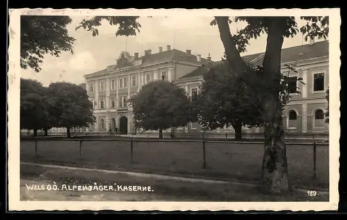 AK Wels, Blick auf die Alpenjägerkaserne