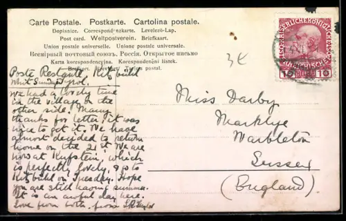 AK Mayrhofen, Totalansicht mit Kirche