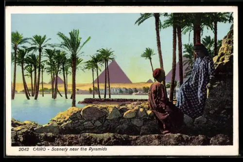 AK Cairo, Scenery near the Pyramids