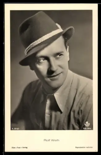 AK Schauspieler Rolf Weih im Kostüm einer Filmrolle