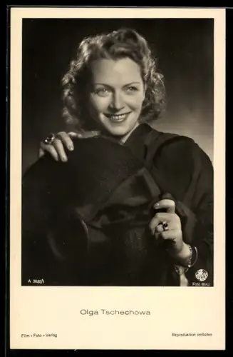 AK Schauspielerin Olga Tschechowa mit Hut