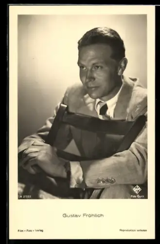 AK Schauspieler Gustav Fröhlich im Kostüm einer Filmrolle