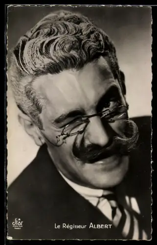 AK Schauspieler Albert lächelnd mit Brille posierend