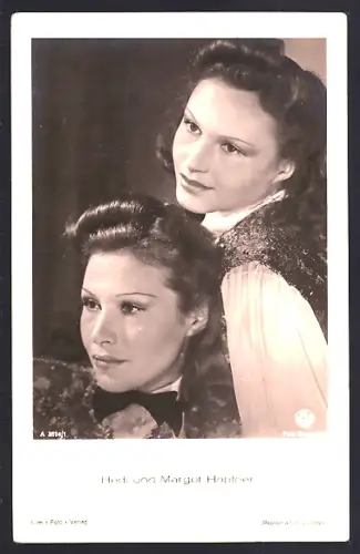 AK Schauspielerinnen Hedi und Margot Höpfner bei einem gemeinsamen Auftritt