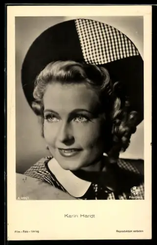 AK Schauspielerin Karin Hardt mit Locken
