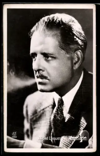 AK Schauspieler André Luguet mit Schnurrbart