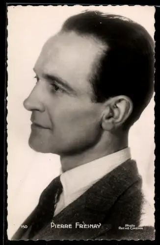AK Schauspieler Pierre Fresnay mit roten Lippen
