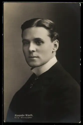 AK Schauspieler Alexander Wierth, Königl. Hofschauspieler