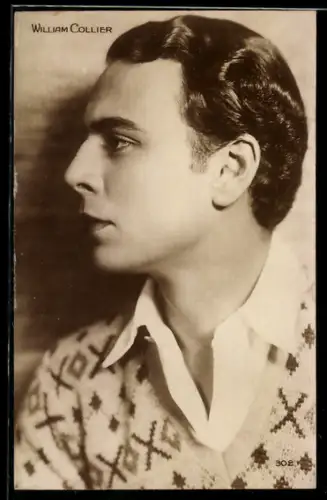 AK Schauspieler William Collier im Profil