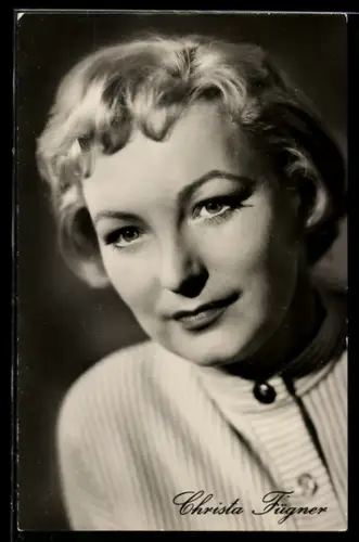 AK Schauspielerin Christa Fügner in dem Film Rivalen am Steuer