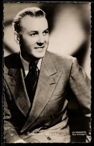 AK Schauspieler Raymond Rouleau im Anzug mit Krawatte