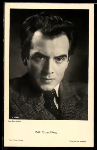 AK Schauspieler Will Quadflieg mit ernsten Blick