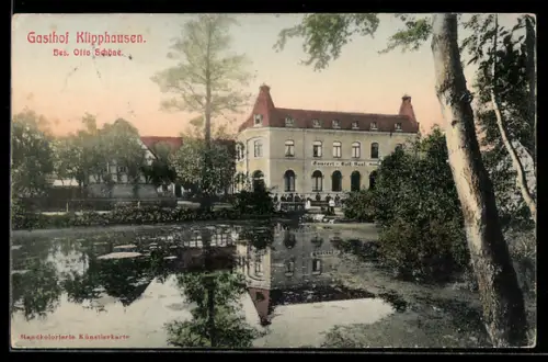 AK Klipphausen, Gasthof am Teich von Otto Schöne