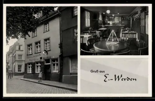 AK E.-Werden, Gasthaus zum weissen Bär, Bes. Albert Coenen, Klemensborn 76