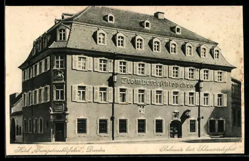 AK Dresden, Hotel Trompeterschlösschen