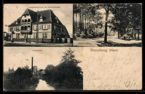 AK Derenburg /Harz, Zuckerfabrik, Verwaltungsgebäude der Überlandzentrale, Grosses Rehtal