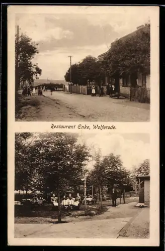 AK Wolferode, Restaurant Enke, Ansicht des Gartens