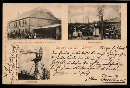 AK Gr. Giesen, Gasthof v. Hermann Lühmann, Gartenpartie