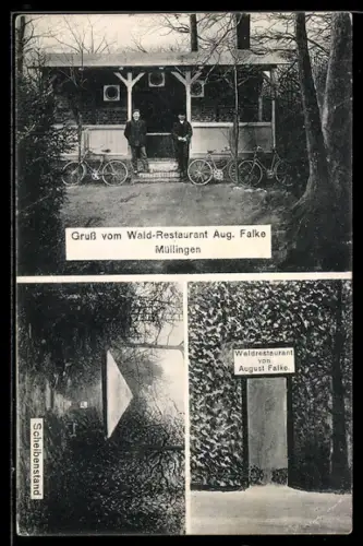 AK Müllingen, Wald-Restaurant Aug. Falke, Scheibenstand