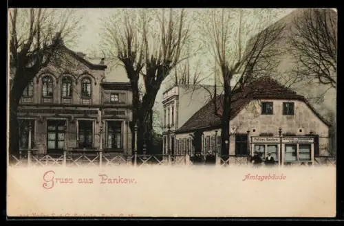AK Berlin-Pankow, Amtsgebäude in der Breite Strasse, Polizei-Sachen und Gemeinde-und Standesamts Angelegenheiten