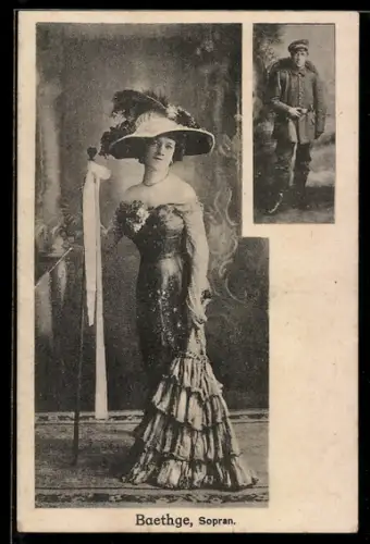 AK Portrait der Sopran-Sängerin Baethge