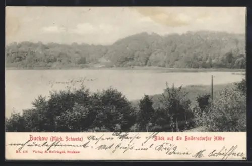 AK Buckow /Märk. Schweiz, Blick auf die Bollersdorfer Höhe
