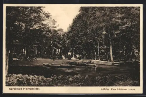 AK Lehde, Gasthof Zum fröhlichen Hecht