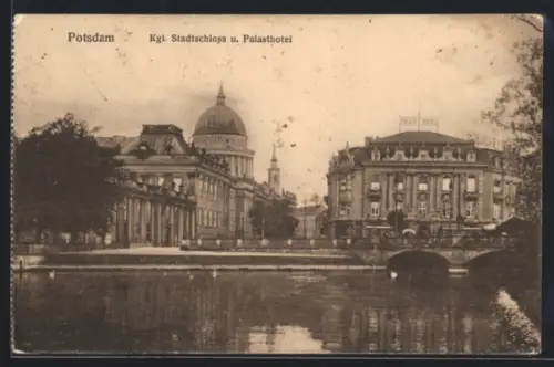 AK Potsdam, Kgl. Stadtschloss, Palasthotel