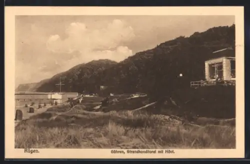 AK Göhren /Rügen, Strandkonditorei mit Hövt