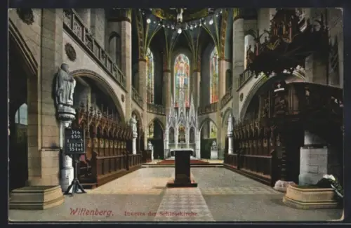 AK Wittenberg, Inneres der Schlosskirche