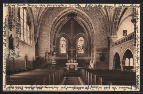 AK Nowawes bei Potsdam, Diakonissen-Mutterhaus Oberlinhaus, Kircheninnenraum