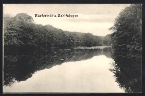 AK Kupfermühle-Rohlfshagen, Wasserpartie im Wald