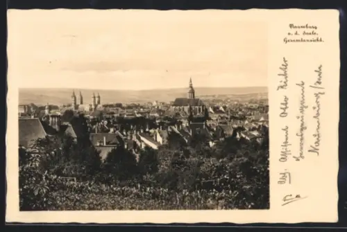 AK Naumburg a. d. Saale, Gesamtansicht aus der Vogelschau