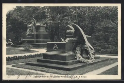AK Essen /Ruhr, Grabmale Alfred Krupp und F. A. Krupp